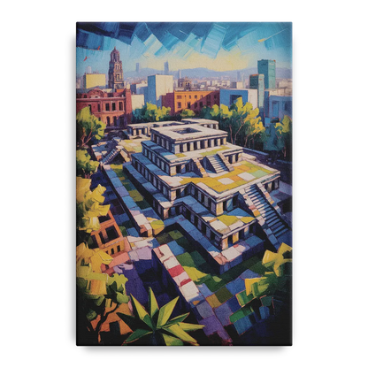 Templo Mayor Ruins Front - Canvas Wall Art