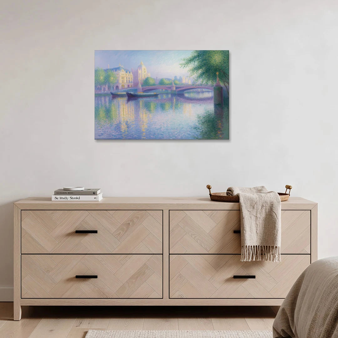 Thames Reflections - Canvas Wall Art - Coffee Table - 36x24