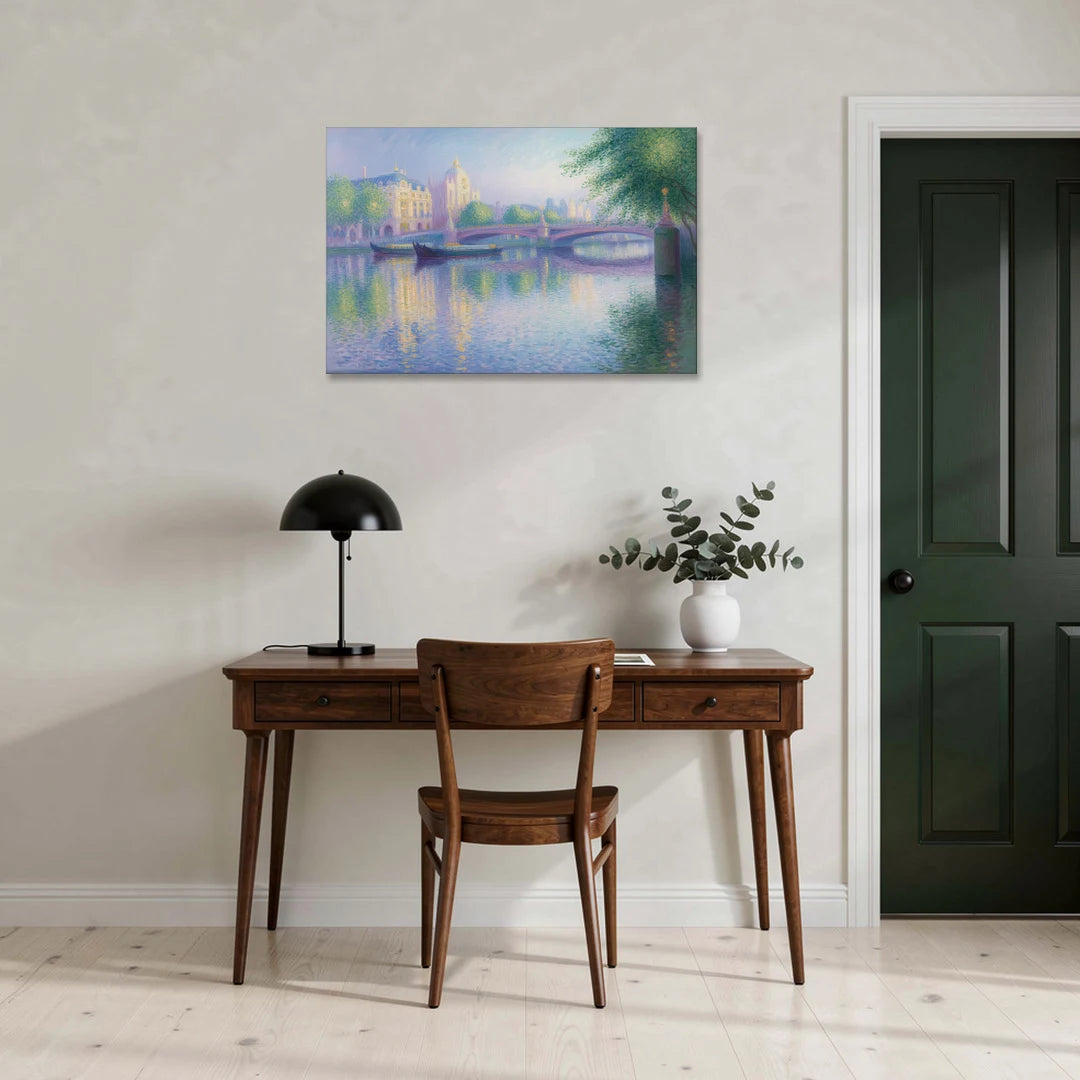 Thames Reflections - Canvas Wall Art - Office - 36x24