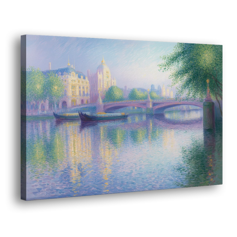 Thames Reflections - Canvas Wall Art - Side