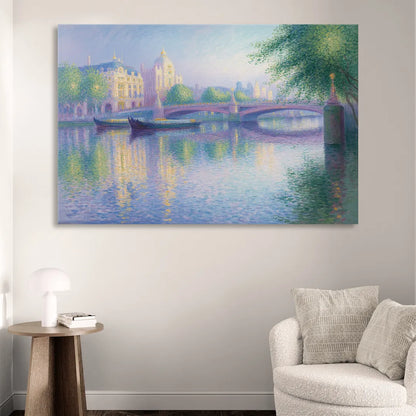Thames Reflections Living Room - Canvas Wall Art