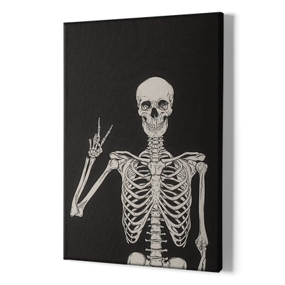 The Cool Halloween Skeleton - Canvas Print Art Sides