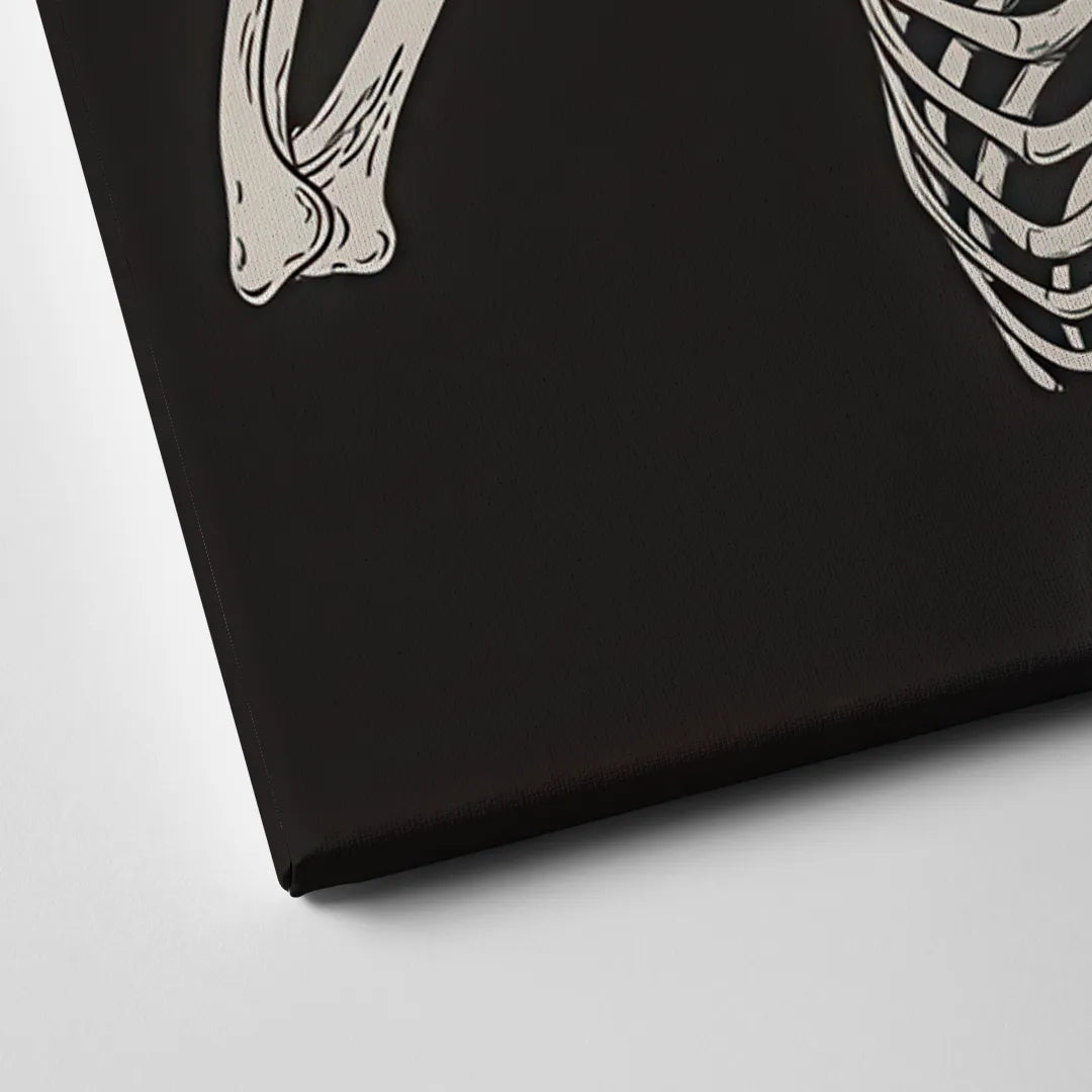 The Cool Halloween Skeleton Canvas Close Up
