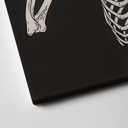 The Cool Halloween Skeleton Canvas Close Up