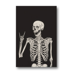 The Fun Halloween Skeleton - Canvas Wall Art - Front