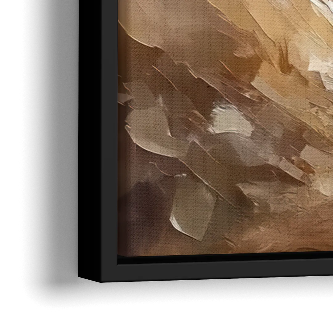 The Good Shepherd Abstract Christian - Close-Up Black Frame Canvas