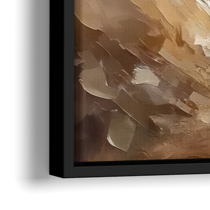 The Good Shepherd Abstract Christian - Close-Up Black Frame Canvas