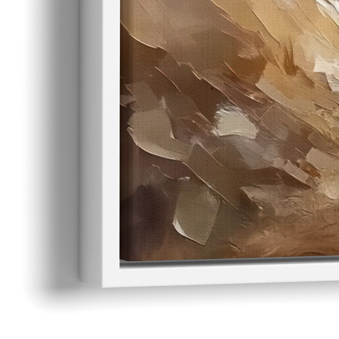 The Good Shepherd Abstract Christian - Close-Up White Frame Canvas
