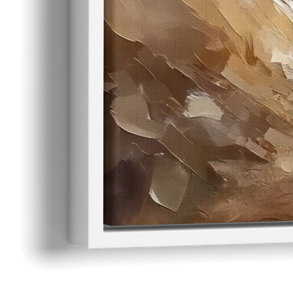 The Good Shepherd Abstract Christian - Close-Up White Frame Canvas