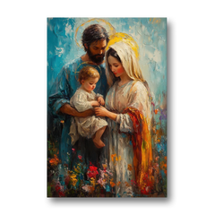 The Holy Family Christian Abstract - Canvas Wall Art - Front