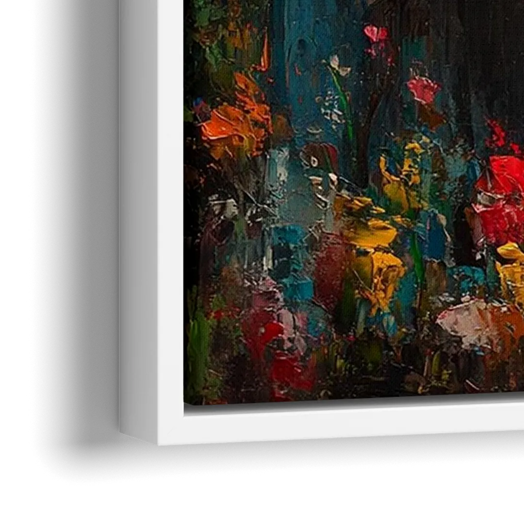 The Holy Family Christian Abstract - Close-Up White Frame Canvas