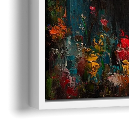 The Holy Family Christian Abstract - Close-Up White Frame Canvas