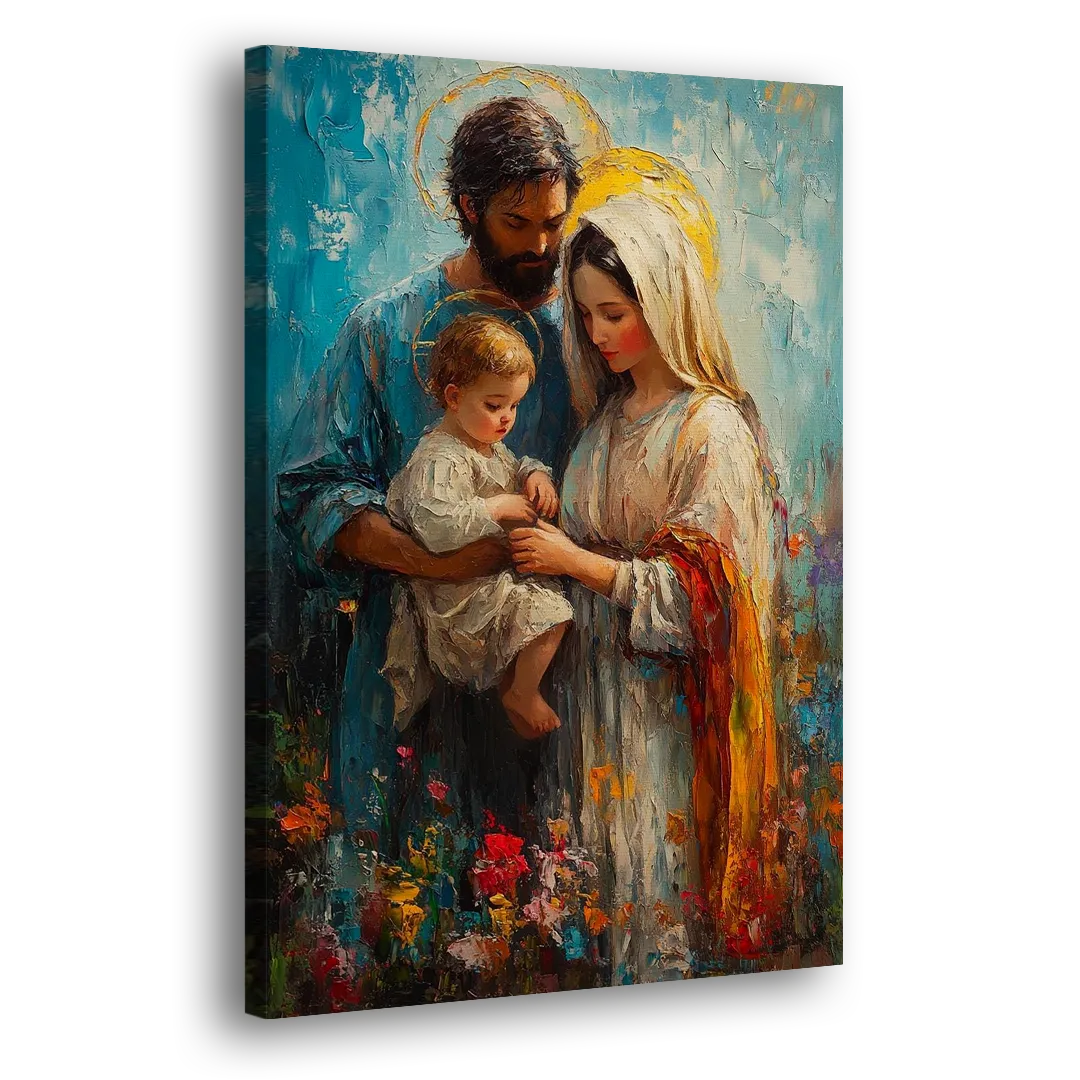 The Holy Family Christian Abstract Side - Canvas Wall Art