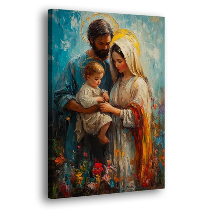 The Holy Family Christian Abstract Side - Canvas Wall Art