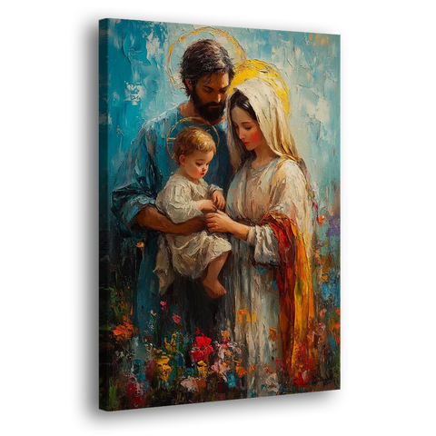 The Holy Family Christian Abstract - Canvas Wall Art