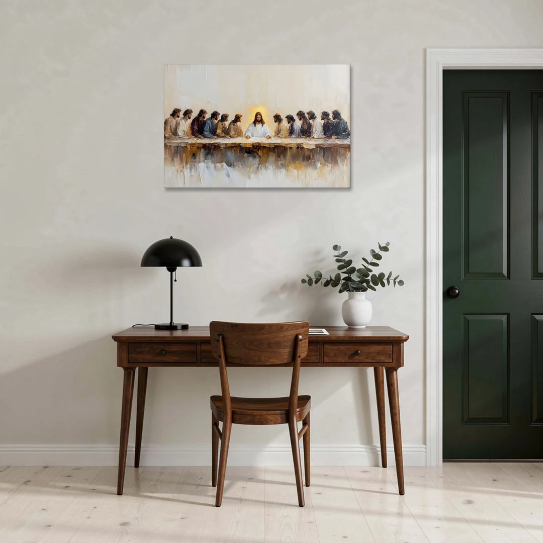 The Last Supper Modern Christian - Canvas Wall Art - Office - 36x24