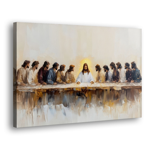 The Last Supper Modern Christian - Canvas Wall Art - Side