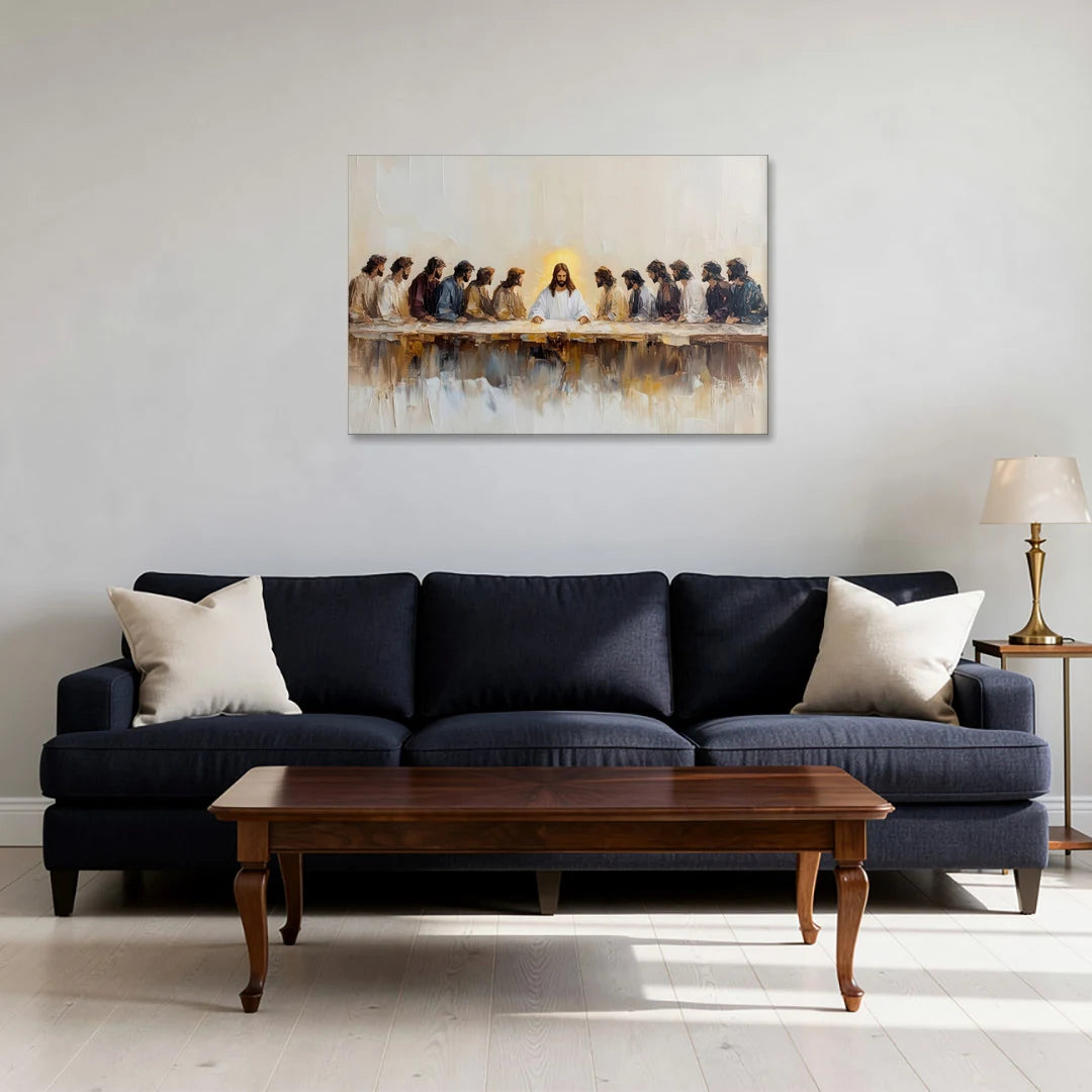 The Last Supper Modern Christian - Canvas Wall Art - Sofa - 36x24