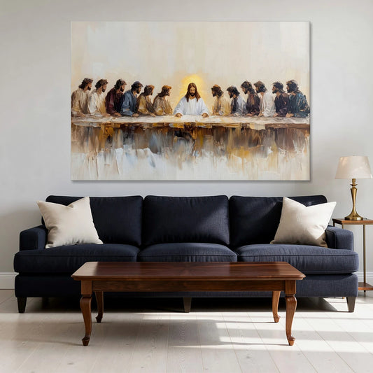 The Last Supper Modern Christian - Canvas Wall Art - Sofa - 60x40