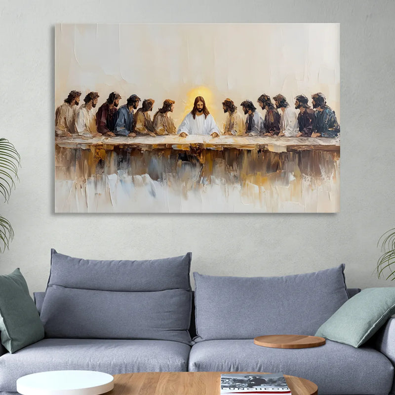 The Last Supper Modern Christian Sitting Room - Canvas Wall Art