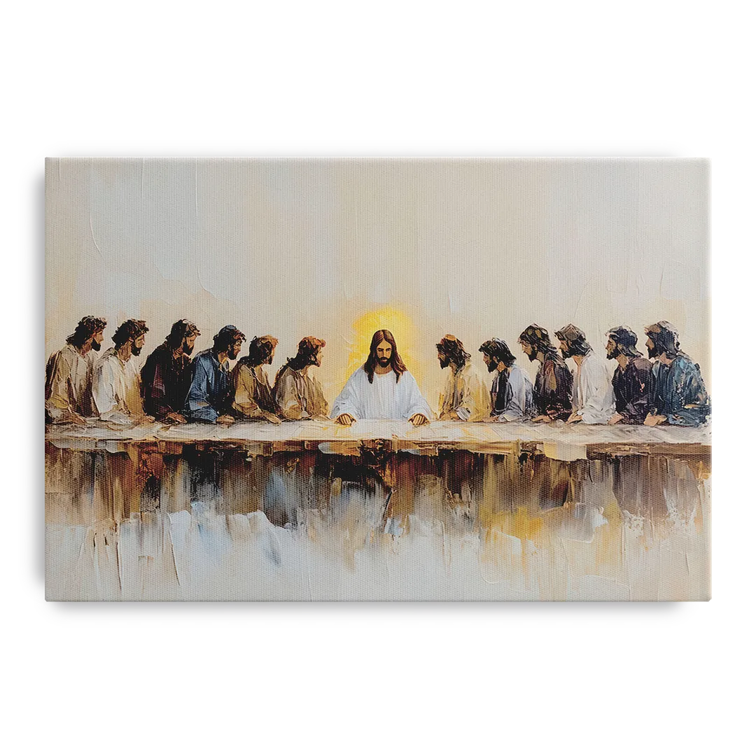 The Last Supper Modern Christian Front - Canvas Wall Art