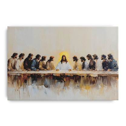 The Last Supper Modern Christian Front - Canvas Wall Art