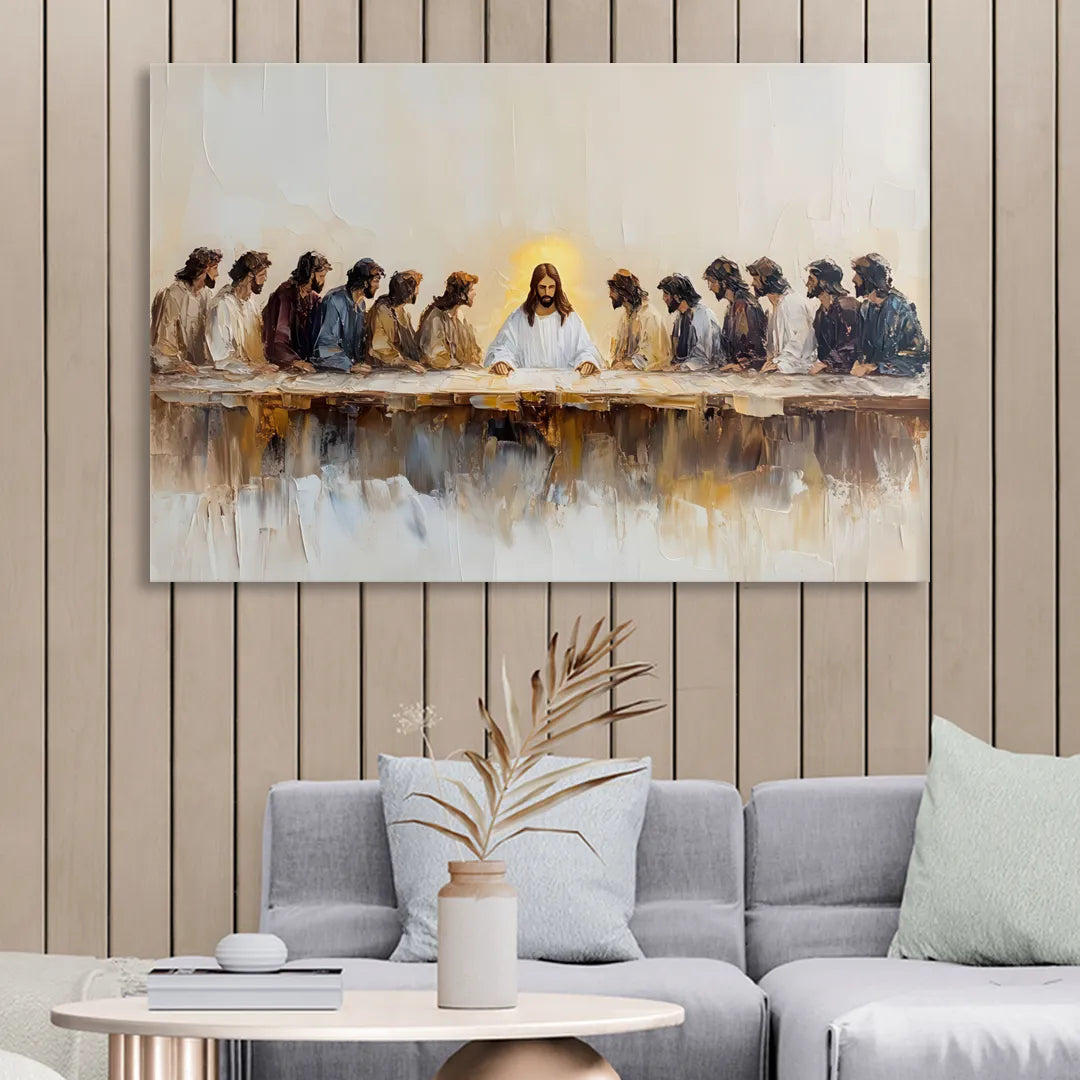 The Last Supper Modern Christian Living Room - Canvas Wall Art