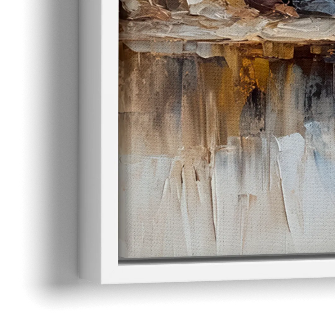 The Last Supper Modern Christian - Close-Up White Frame Canvas