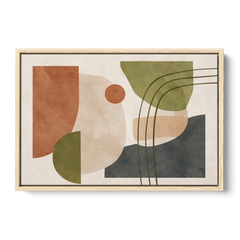 The Modern Composition - Oak Framed Canvas Wall Art - Front