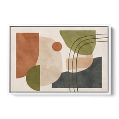 The Modern Composition - White Framed Canvas Wall Art - Front
