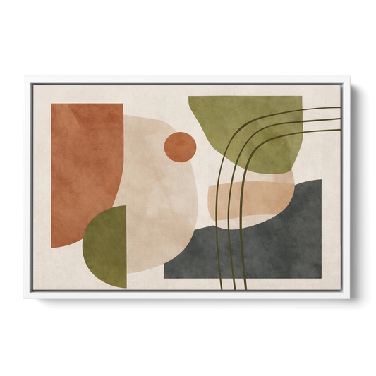 The Modern Composition - White Framed Canvas Wall Art - Front