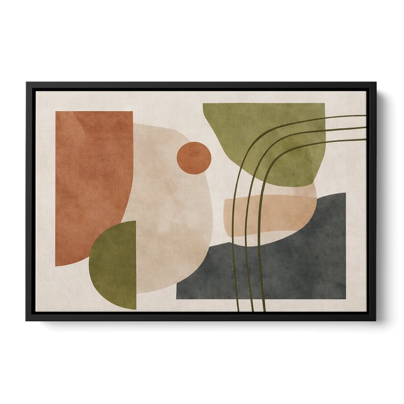The Modern Composition Front - Black Canvas Wall Art