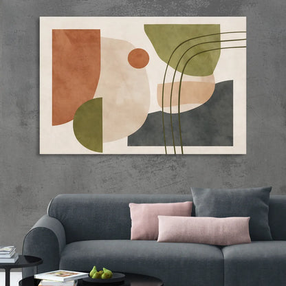 The Modern Composition Sitting Room - Canvas Wall Art