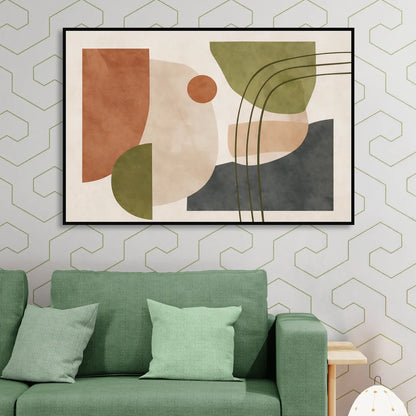 The Modern Composition Sitting Room - Black Canvas Wall Art