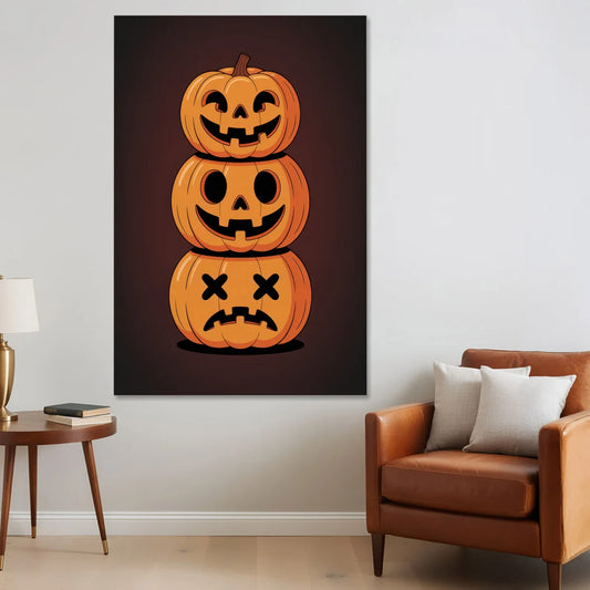 The Three Pumpkins - Canvas Wall Art - Sofa - 40x60