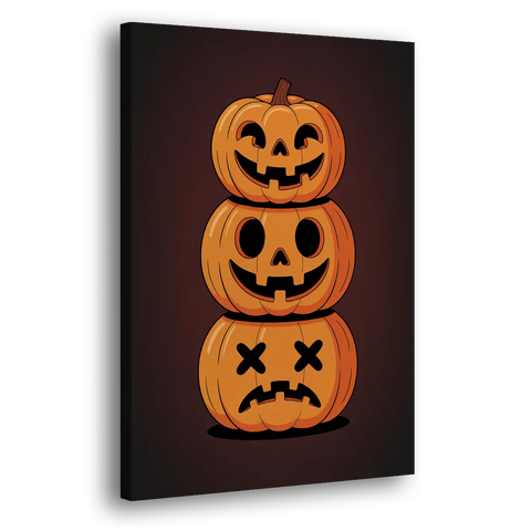 The Three Pumpkins - Canvas Wall Art