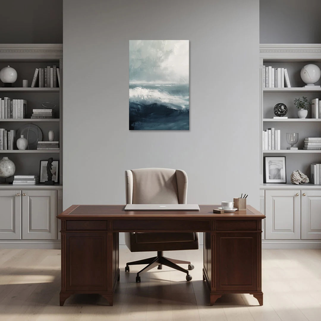 The Wave Breathes - Canvas Wall Art - Office - 24x36