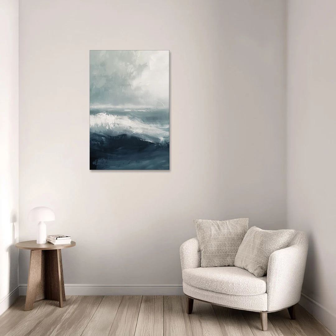 The Wave Breathes - Canvas Wall Art - Sofa - 24x36