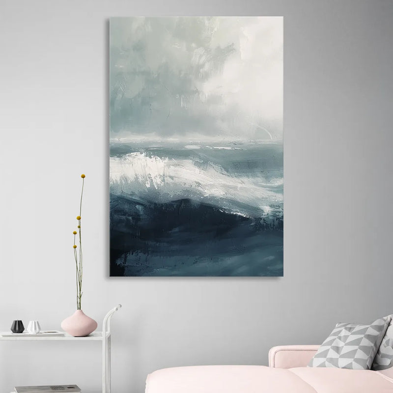The Wave Breathes Sitting Room - Canvas Wall Art
