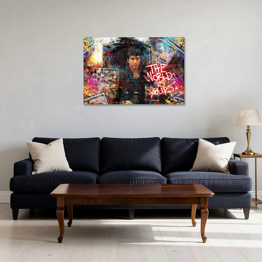 The World is Yours - Canvas Wall Art - Sofa - 36x24