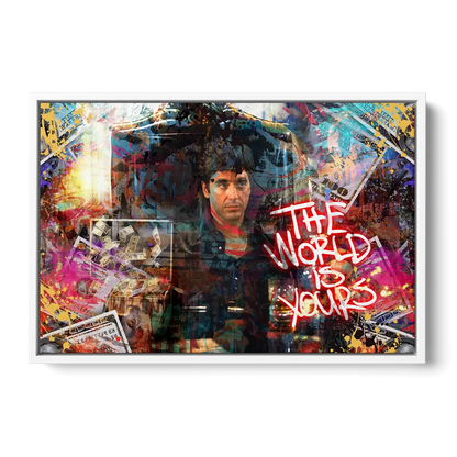 The World is Yours Front - White Canvas Wall Art