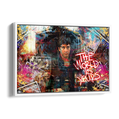 The World is Yours Side - White Canvas Wall Art