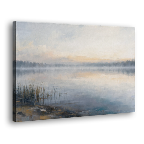Therapist Office Wall Art of Reeds at Dawn - Canvas Wall Art - Side