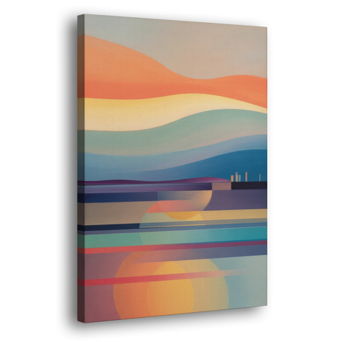 Thermaic Gulf Sunset - Canvas Wall Art - Side