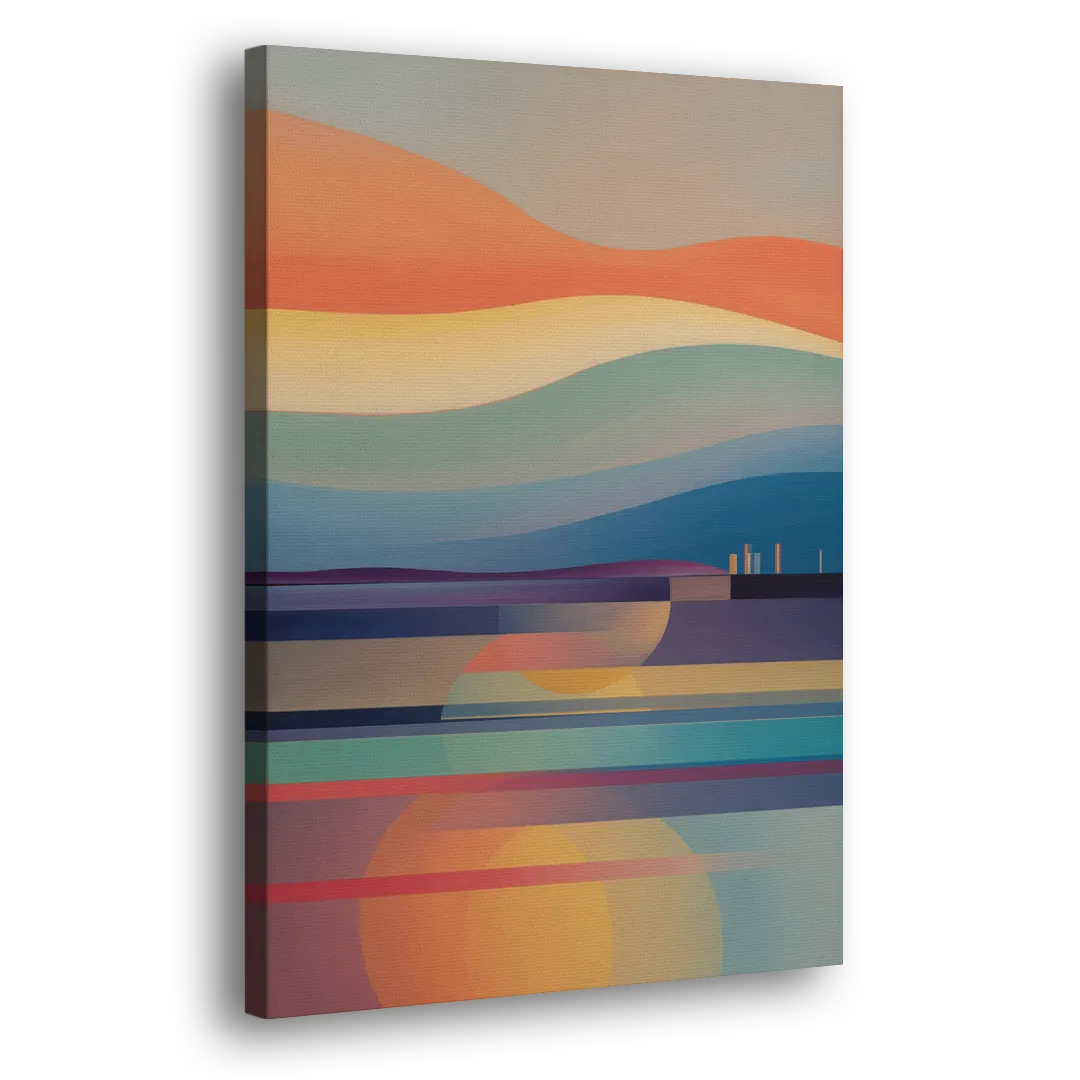 Thermaic Gulf Sunset Side - Canvas Wall Art