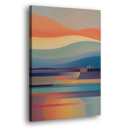 Thermaic Gulf Sunset Side - Canvas Wall Art