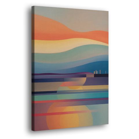 Thermaic Gulf Sunset - Canvas Wall Art