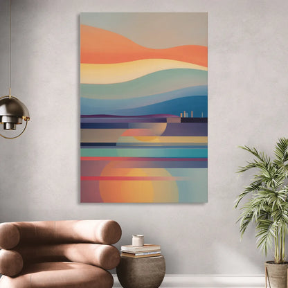 Thermaic Gulf Sunset Sitting Room - Canvas Wall Art