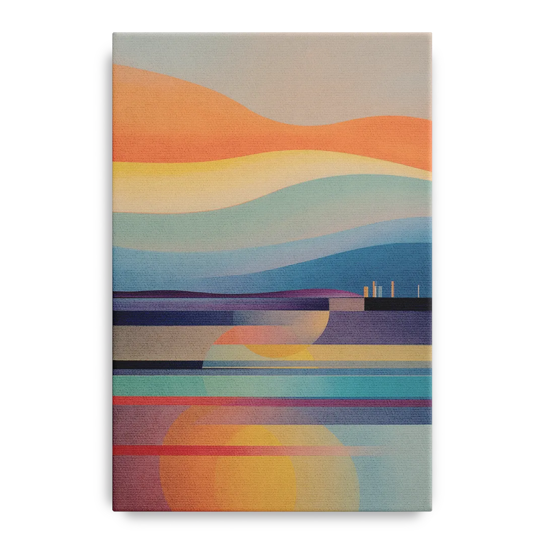 Thermaic Gulf Sunset Front - Canvas Wall Art