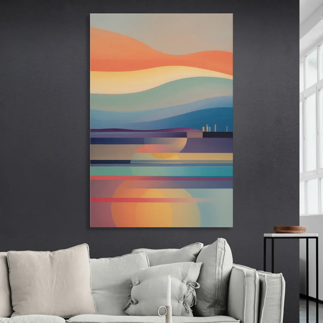 Thermaic Gulf Sunset Living Room - Canvas Wall Art
